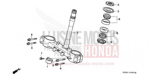 STEERING STEM CR250RT de 1996
